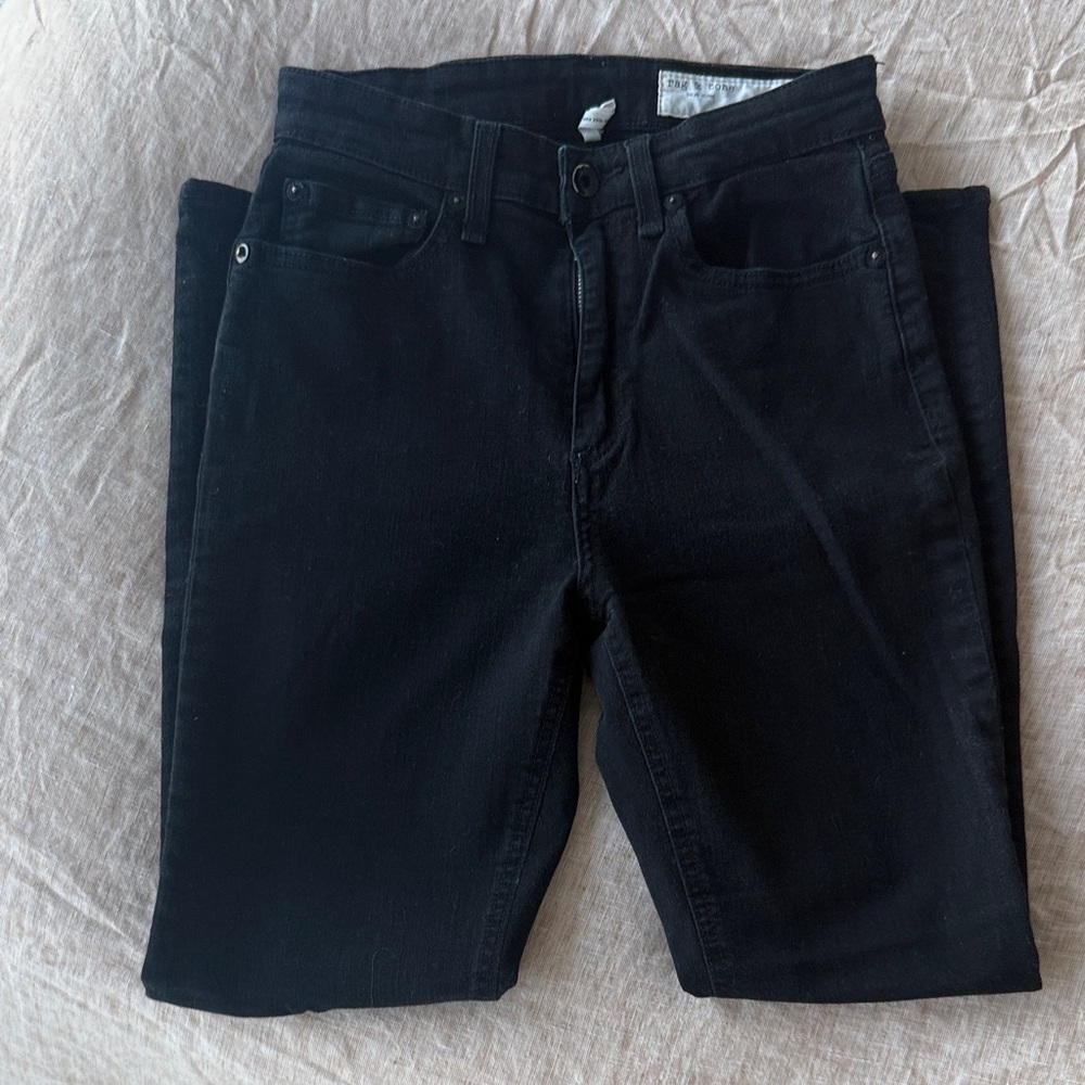 rag & bone women's Nina Black Skinny Jeans